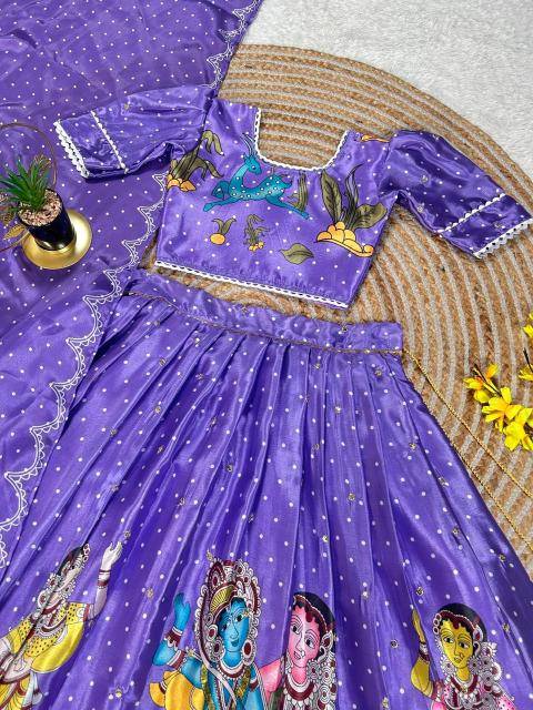 Trending Kalam Kari Kids Blue Lahenga Wholesale suppliers for indian clothing